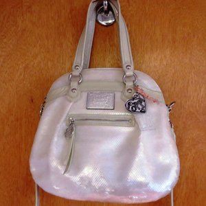 COACH NWOT Poppy Sequins Highlight Opal Handbag